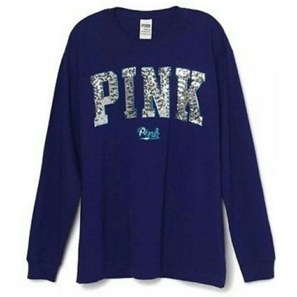 Long Sleeve VS Pink Logo T